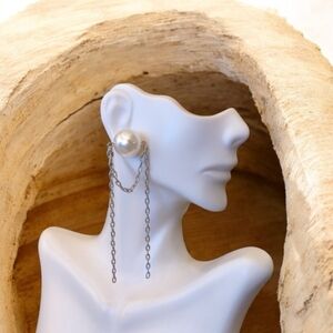 Elegant Silver Chain Drop Earrings